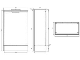 Posh Solus Powder Room Floor Cabinet Only White