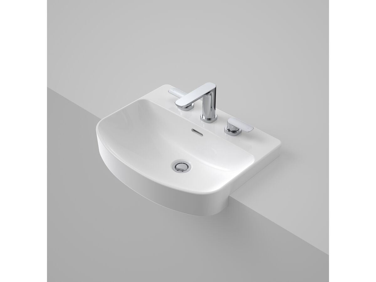Caroma Forma Semi Recessed Basin 3 Taphole with Overflow