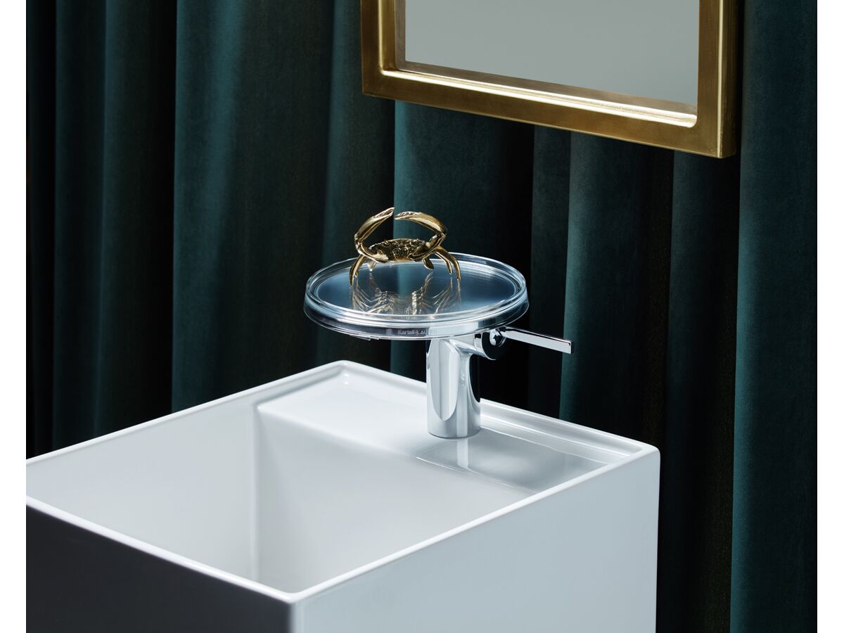 Laufen Kartell Freestanding Basin / Pedestal with Overflow 375 x 435 x 900mm 1 Taphole White