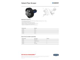 Specification Sheet - Geberit Pipe Scraper Single Unit