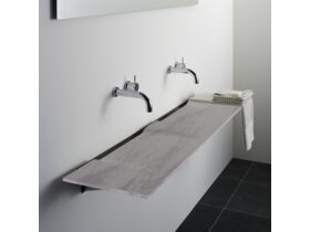 Linea Double Washplane Solid Surface Dawn