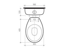 Posh Solus Concorde Concealed S Trap Toilet Suite White (4 Star)