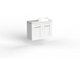 Kado Lux Petite Vanity Unit Wall Hung 600 Right Bowl (Basin Included)