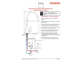 Installation Instructions - Memo Sia Sensor Gooseneck Sink Mixer Tap Lever Dual Function