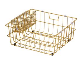 Memo Wire Basket 370 x 380mm Brushed Gold