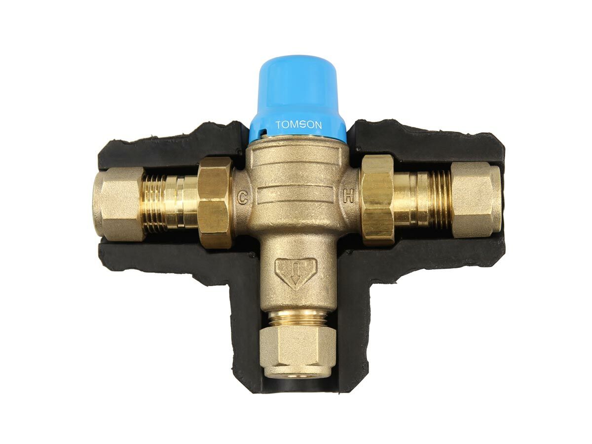 Tomson Standard Tempering Valve with Insulation 15mm from Reece