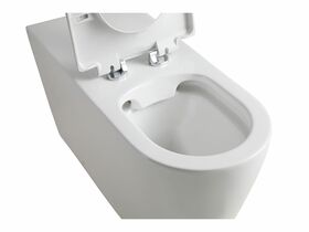 Wolfen 800 Back To Wall Toilet Pan with Single Flap Seat White (4 Star)