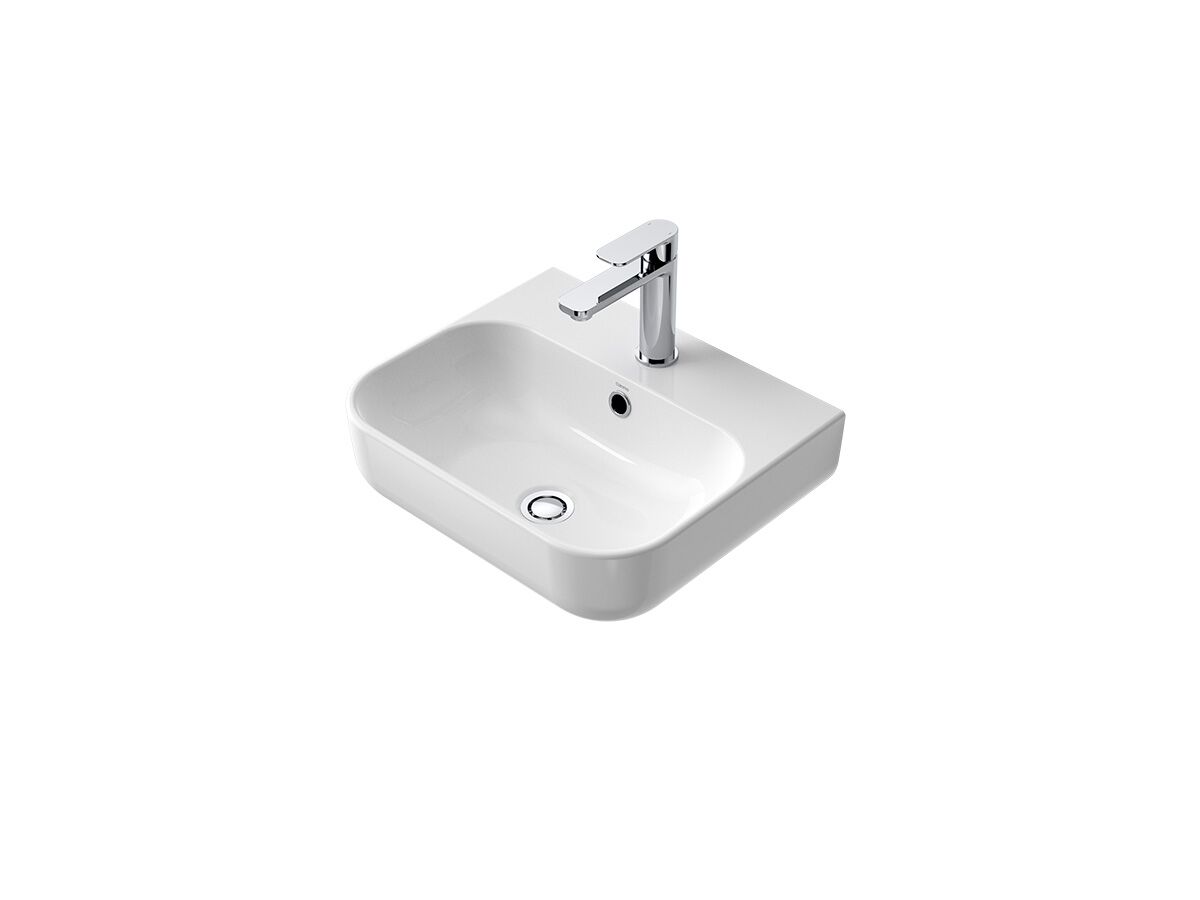 Caroma Luna Wall Basin 1 Taphole Overflow White from Reece