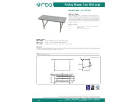 Specification Sheet - RBA Budget Shower Seat to AS1428.1-2009