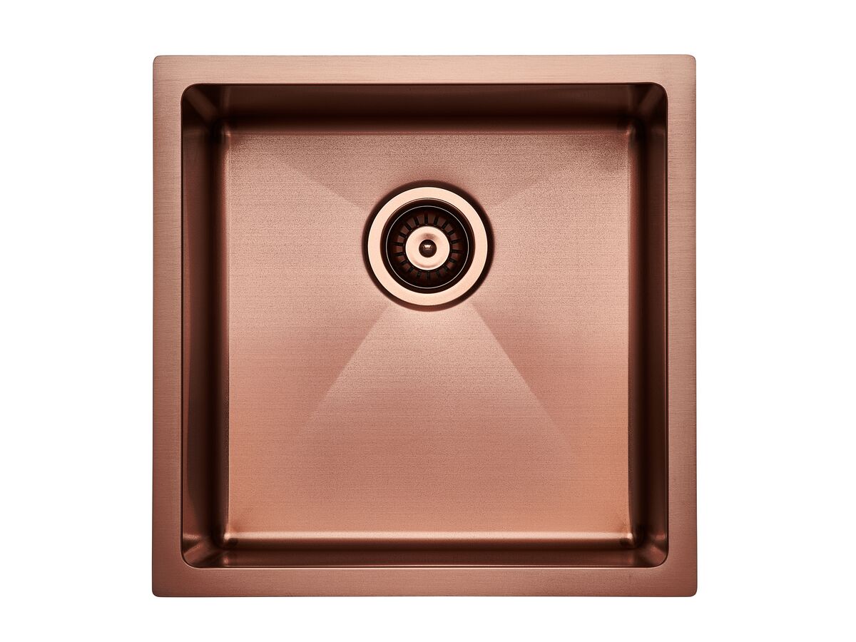 Memo Zenna Single Bowl Sink Stainless Steel Nanoplated Bronze from Reece