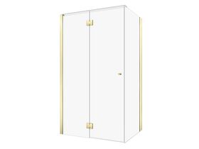 Hero - Kado Lux Frameless Enclosure with Wall Channel 1200 x 900mm Brushed Brass