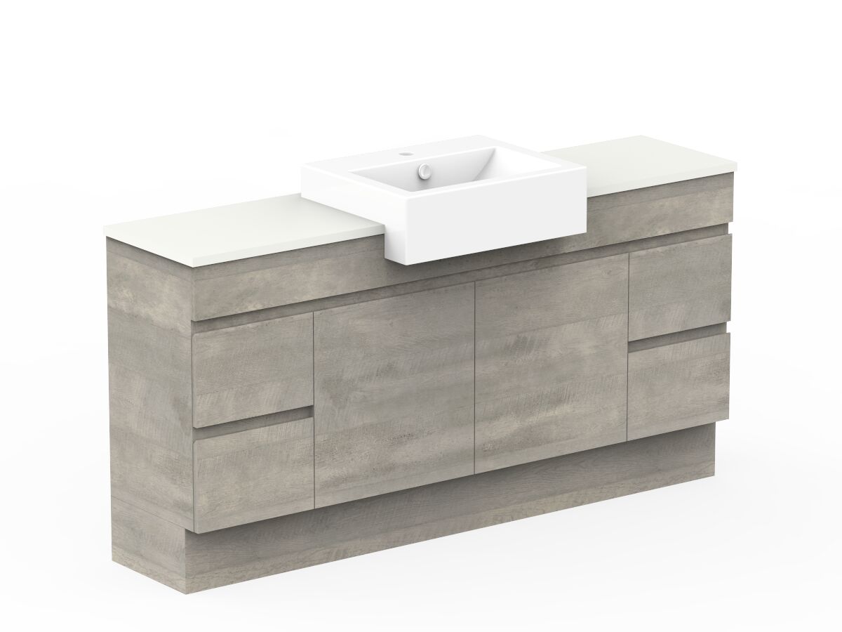 Posh Domaine Semi Recessed Vanity Unit