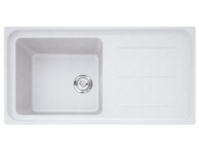 Franke Impact Granite Single Bowl Sink Only with Drainer Reversible No Taphole Polar White