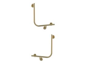Mizu Drift 90 Degree Ambulant WC Left Hand & Right Hand Pair Brushed Brass