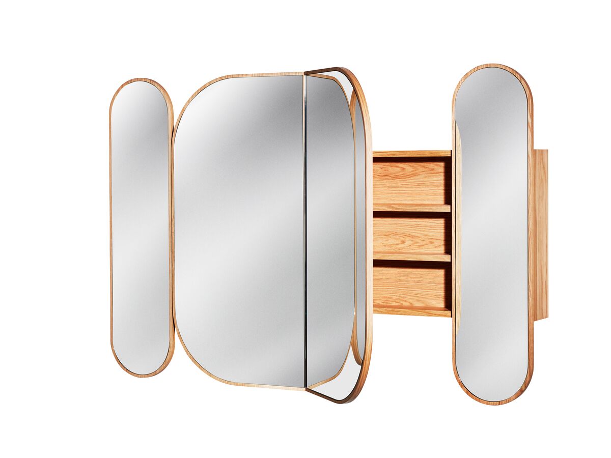 ISSY Blossom 1200 x 1000mm Triple Mirror with Shaving from Reece