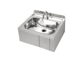 Knee Operated Square Hand basin with Thermostatic Mixing Valve