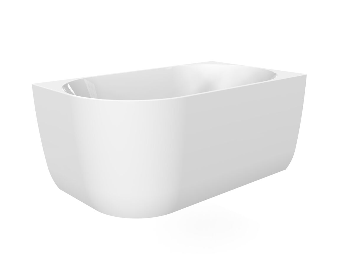 Posh Solus Back To Corner Freestanding Bath 1300 Right Corner White