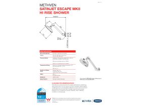 Technical Guide - Satinjet Escape MK2 Hi Rise Shower White (3 Star)