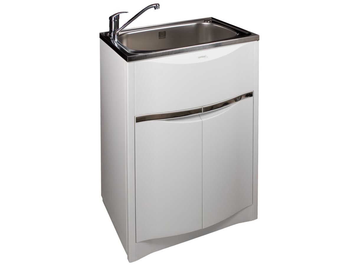 Milena Contour Laundry Trough & 45L Stainless Steel Bowl