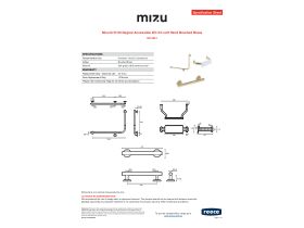 Specification Sheet - Mizu Drift 90 Degree Accessible WC Kit Left Hand Brushed Brass