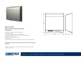 Technical Guide - Britex Slimline Automatic Stainless Steel Hand Dryer