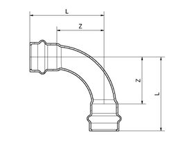 >B< MaxiPro Long Radius Elbow 90 Degree