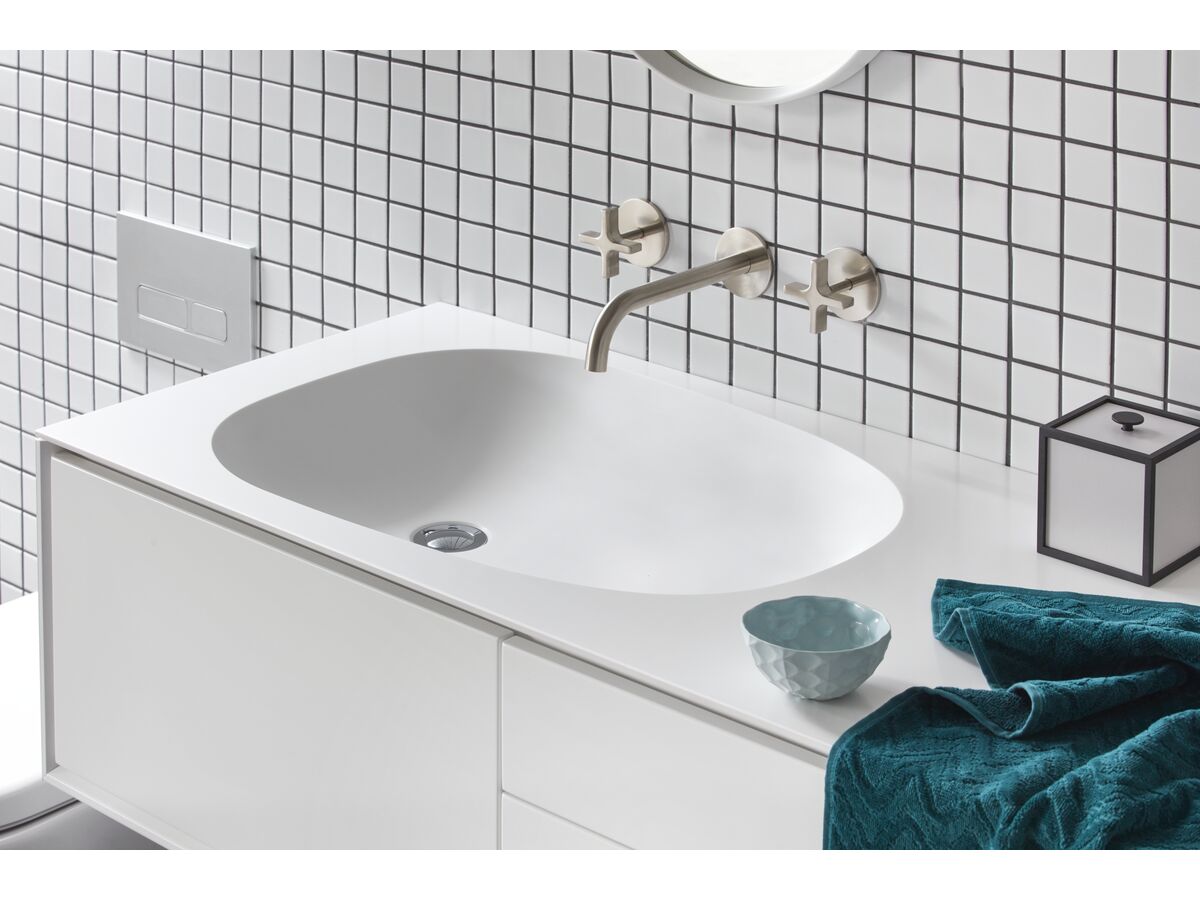 ISSY Glide 1750mm Wall Hung Vanity Unit Double Bowl 4 Drawers White