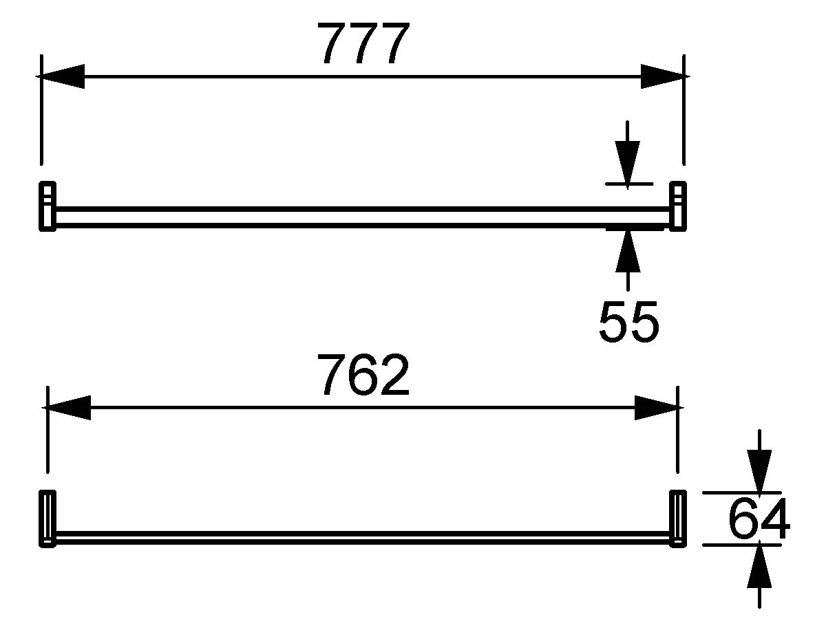 Sonia S3 Towel Bar 777mm Chrome from Reece