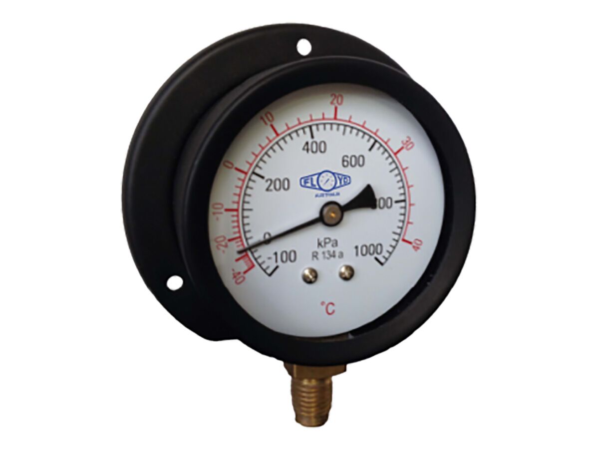 Floyd Oil 100mm Pressure Gauge Surface Mount Bottom Entry 0/1600Kpa