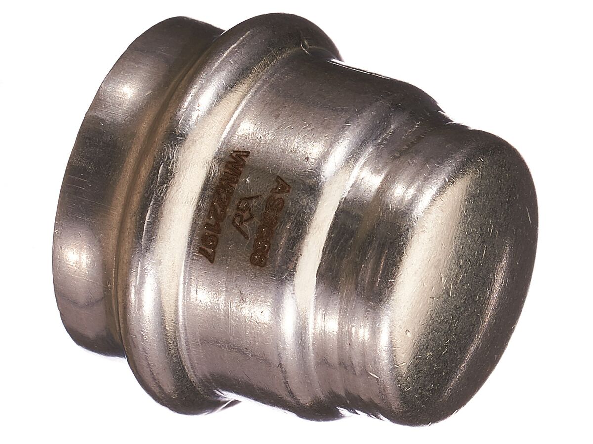 >B< Press Stainless Steel Stop End 28mm