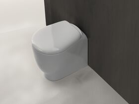 AXA Quattro Back to Wall Inwall Toilet Pan 480 Soft Close Seat S&P White (4 Star)