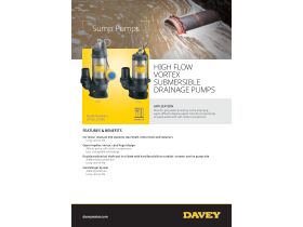 Specification Sheet - Vortex Sump Pump