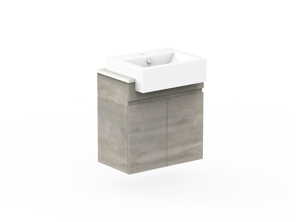 Posh Domaine Semi Recessed Vanity Unit