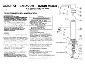 Installation Instructions - Caroma Saracom Basin Mixer Tap Chrome (6 Star)