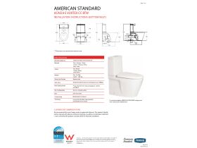Technical Guide - American Standard Acacia E Close Coupled Back to Wall Bottom Inlet Toilet Suite (4 Star)