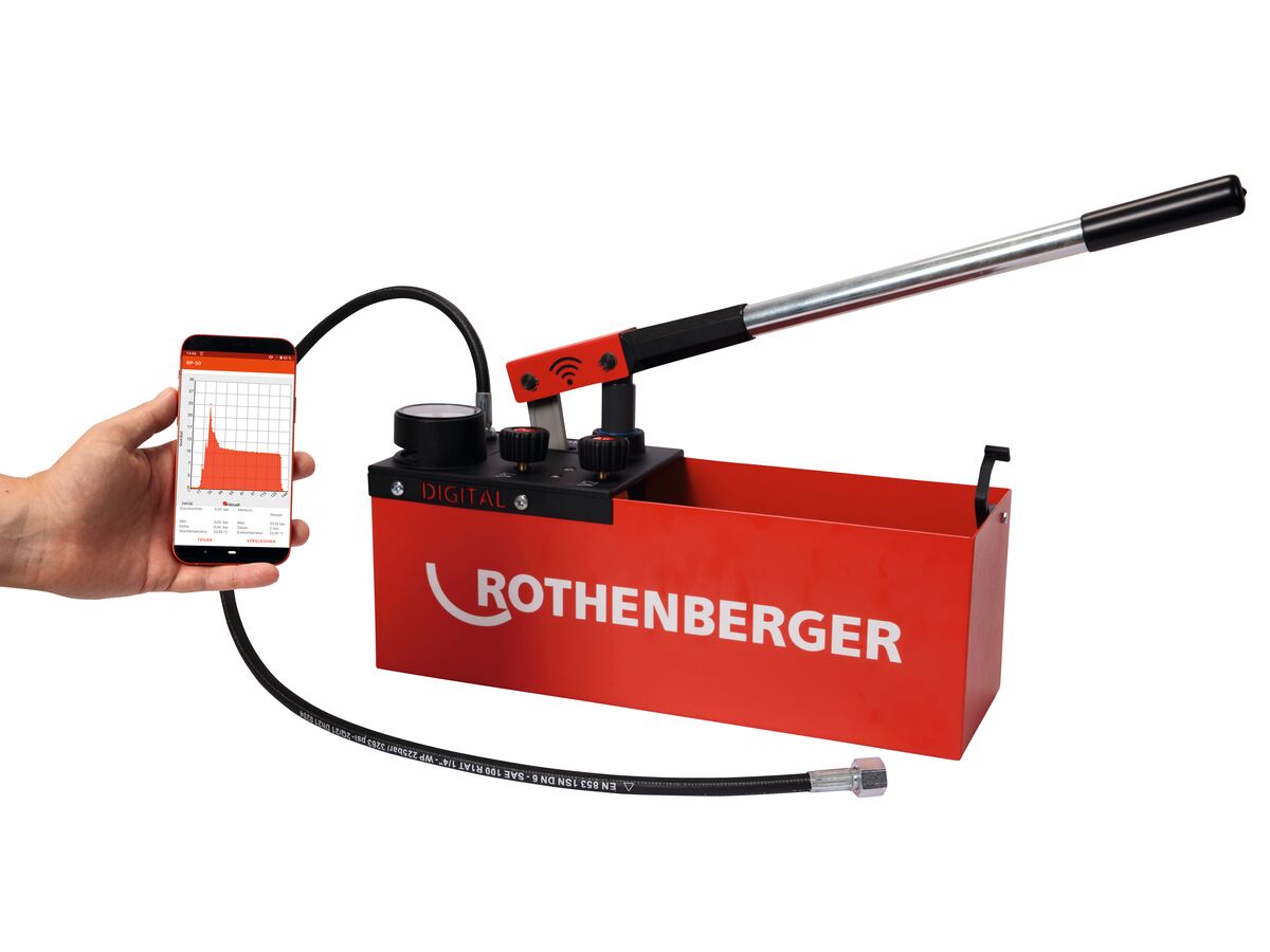 Rothenberger RP50 Digital Test Pump Bucket from Reece