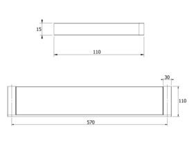 Milli Edge Glass Shelf Chrome