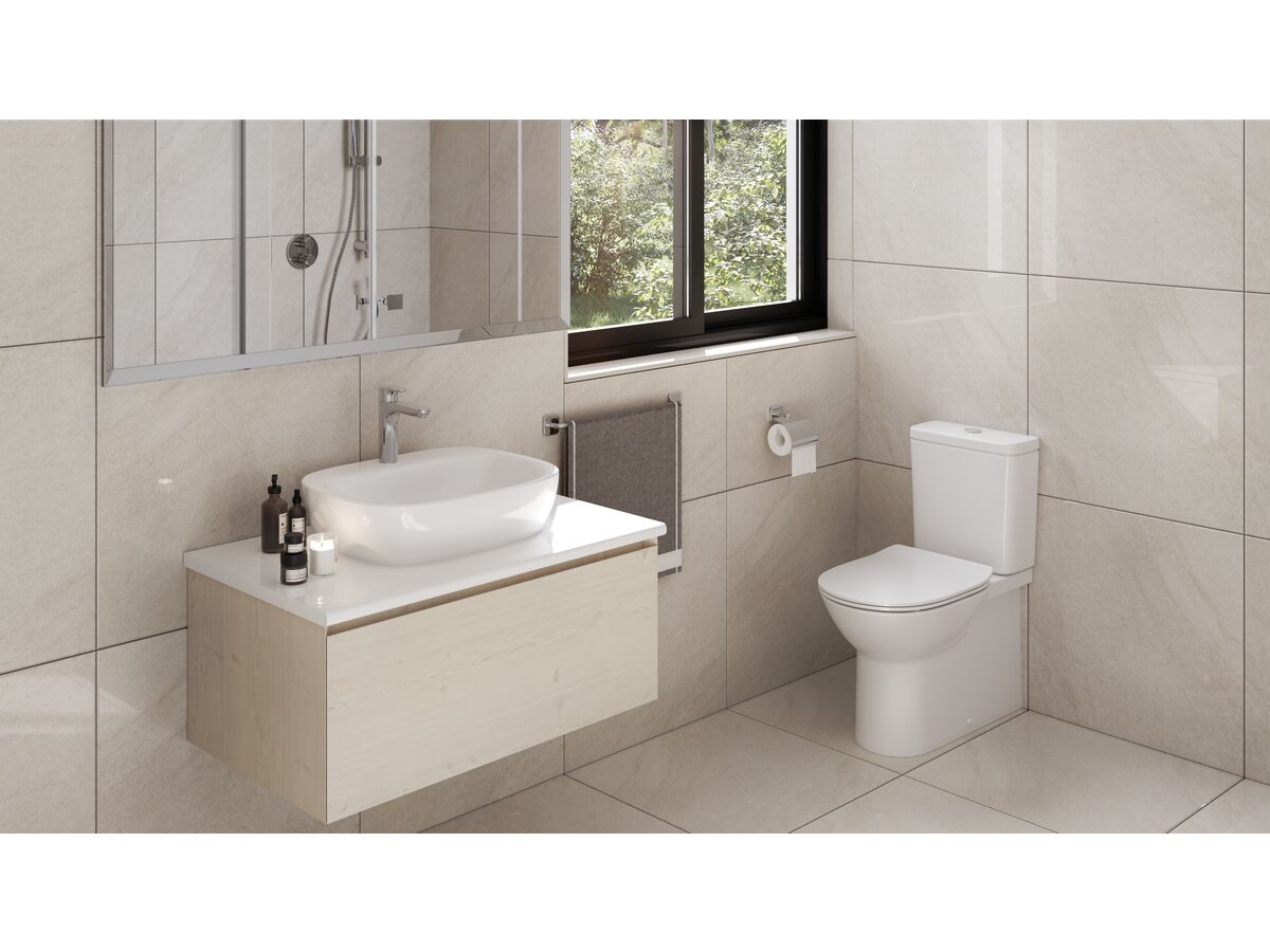 Roca Debba Rimless Close Coupled Back To Wall Toilet Suite (4 Star)