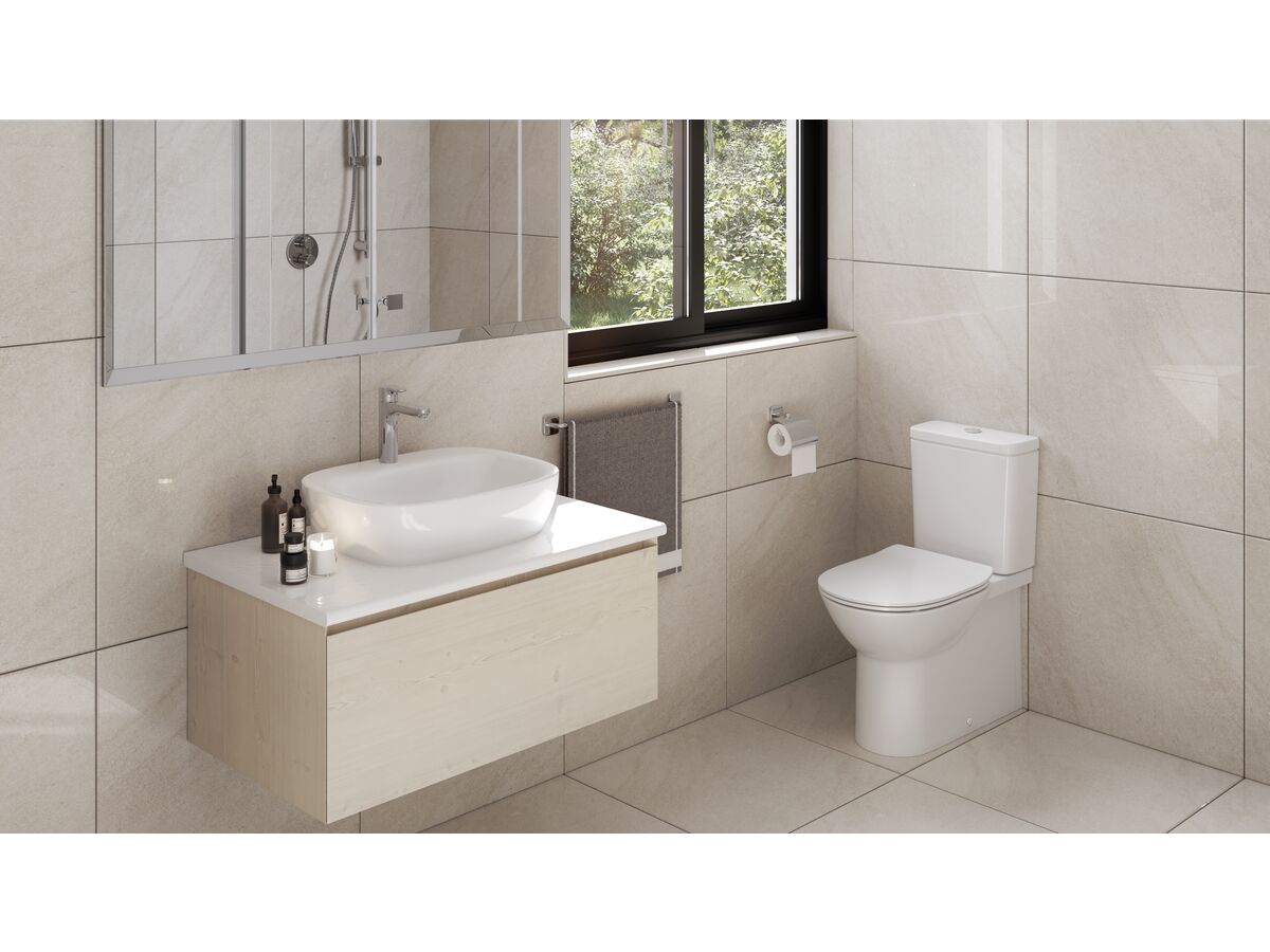 Roca Debba Rimless Close Coupled Back To Wall Bottom Inlet Toilet Suite