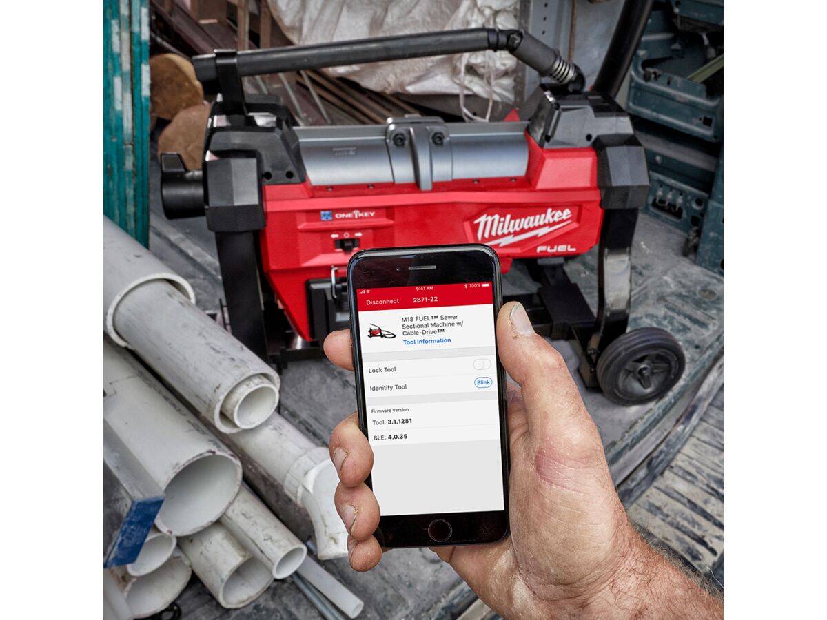 Milwaukee M18 Sectional Sewer Machine