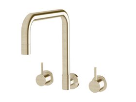 Scala Wall Spa Set Square LUX PVD Brushed Platinum Gold