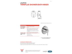 Technical Guide - LAUFEN TwinPlus Shower / Bath Mixer Trimset Chrome