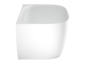 Kado Lussi Cast Solid Surface Freestanding Thin Edge Back to Wall Bath with Plug & Waste 1500mm White