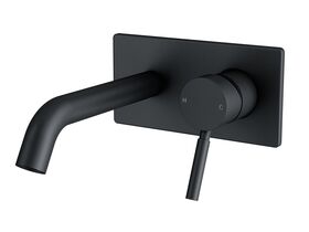 Mizu Drift Wall Bath Mixer Set 200mm Matte Black