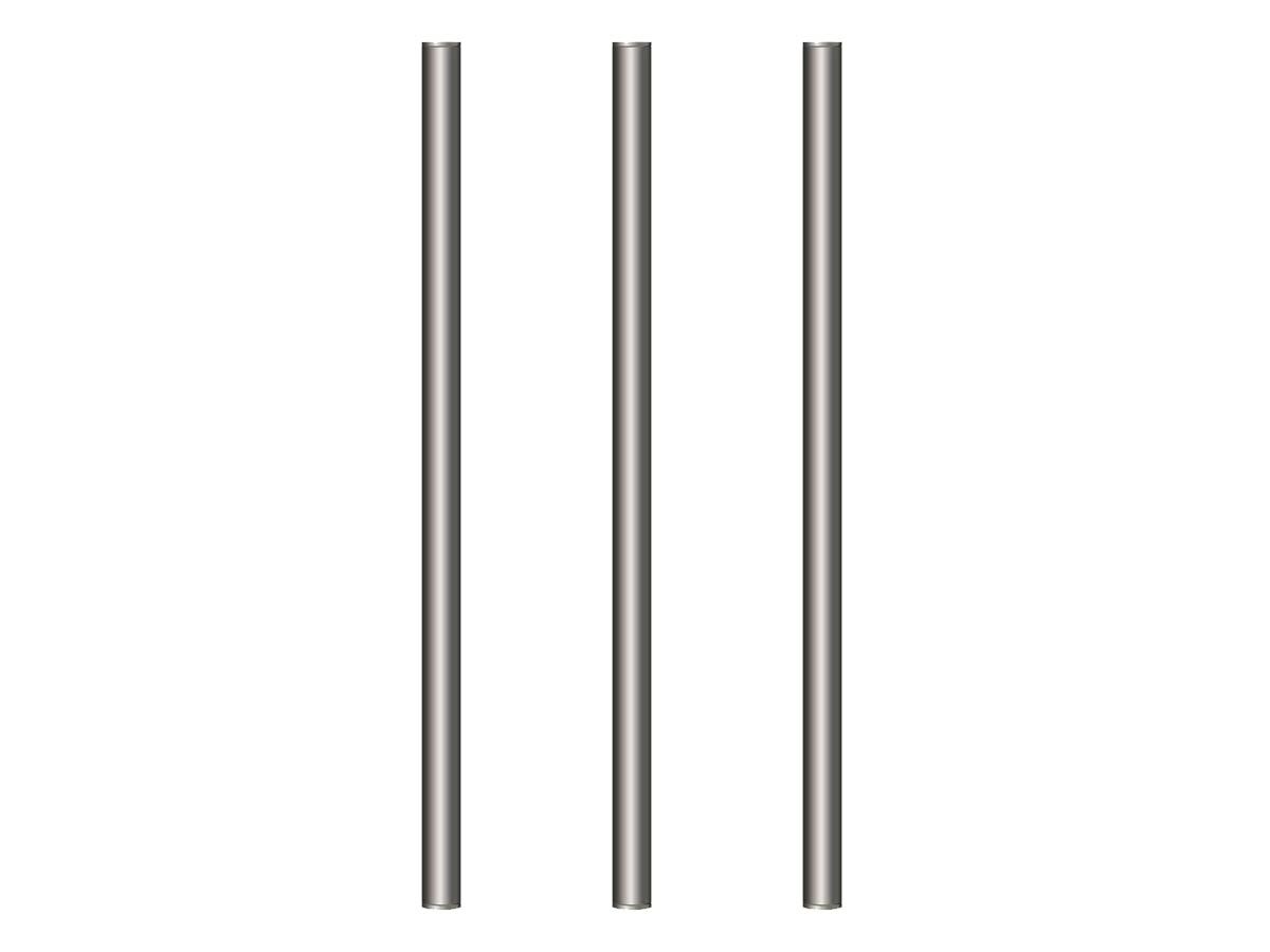 Milli Mood Edit Vertical Triple Heated Towel Rail 900 x 38mm Brushed