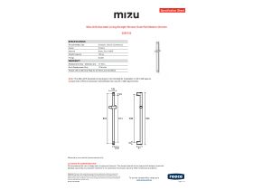 Specification Sheet - Mizu Drift Assisted Living Straight Shower Grab Rail 840mm Chrome