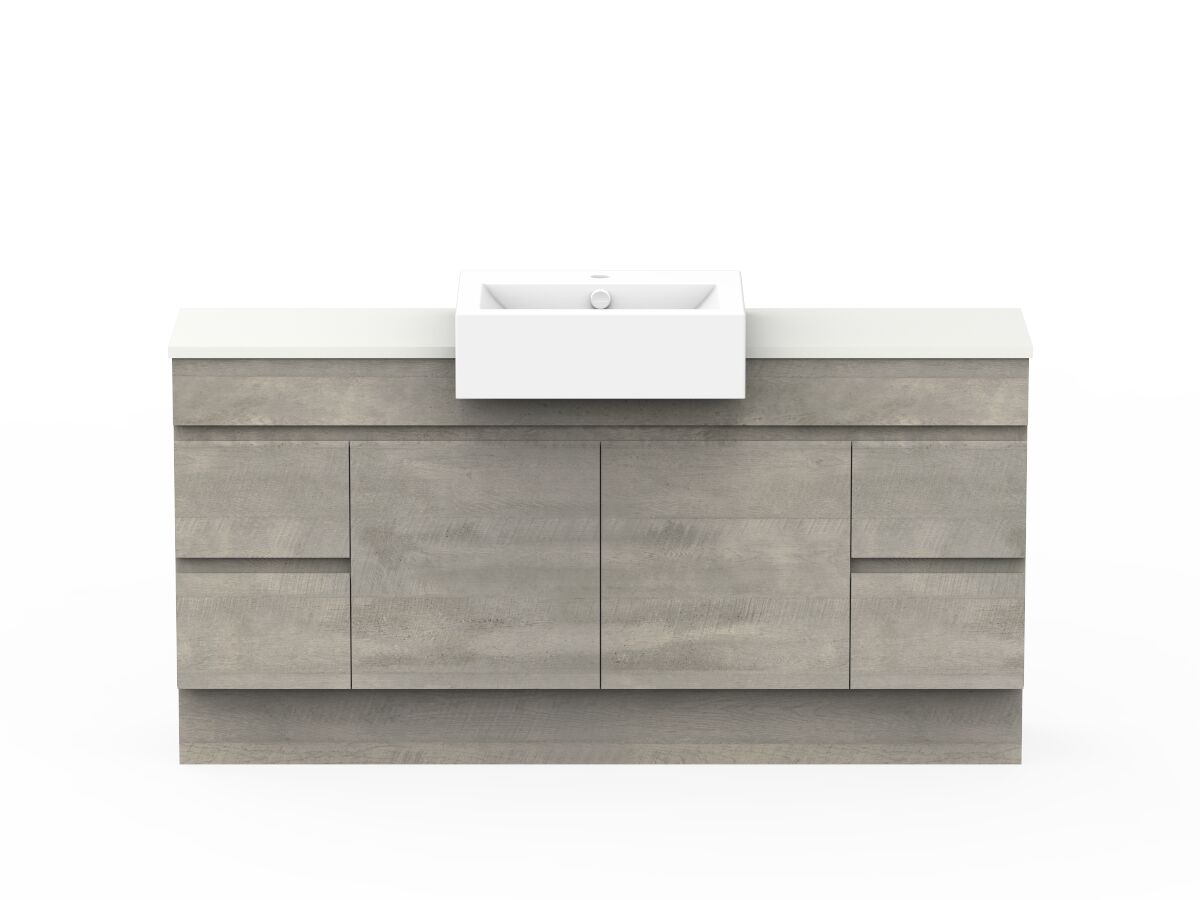 Posh Domaine Semi Recessed Vanity Unit