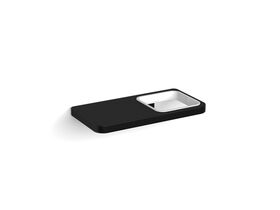 Milli Glance Single Wall Holder with Shelf Black