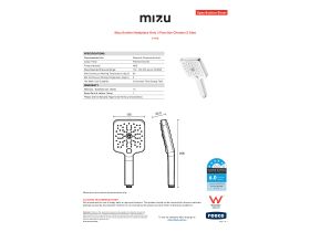 Specification Sheet - Mizu Soothe Handpiece Only 3 Function Chrome (5 Star)