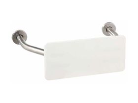 Wolfen Back Rest with Fixed Arms White and Stainless Steel